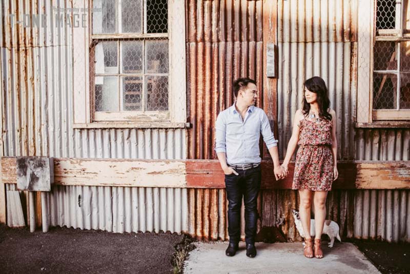 Vivian & Long's engagement @ Williamstown Beach VIC Melbourne wedding photography t-one image