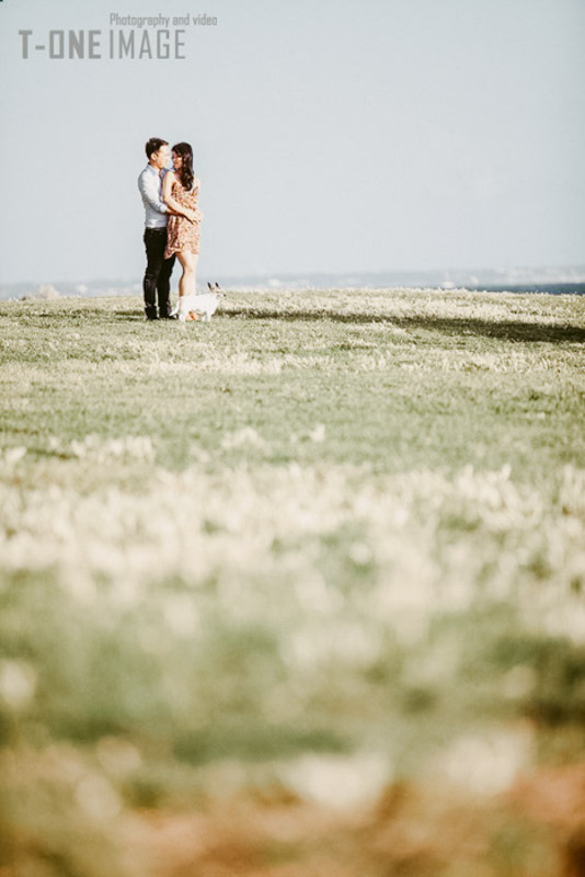 Vivian & Long's engagement @ Williamstown Beach VIC Melbourne wedding photography t-one image