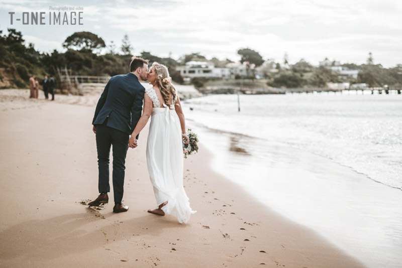 Georgia & Andy's wedding @ Portsea Hotel VIC Melbourne wedding photography t-one image