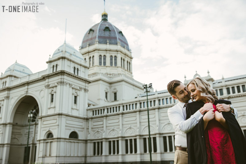 Ariana & Michael's engagement @ Melbourne VIC Melbourne engagement photography t-one image